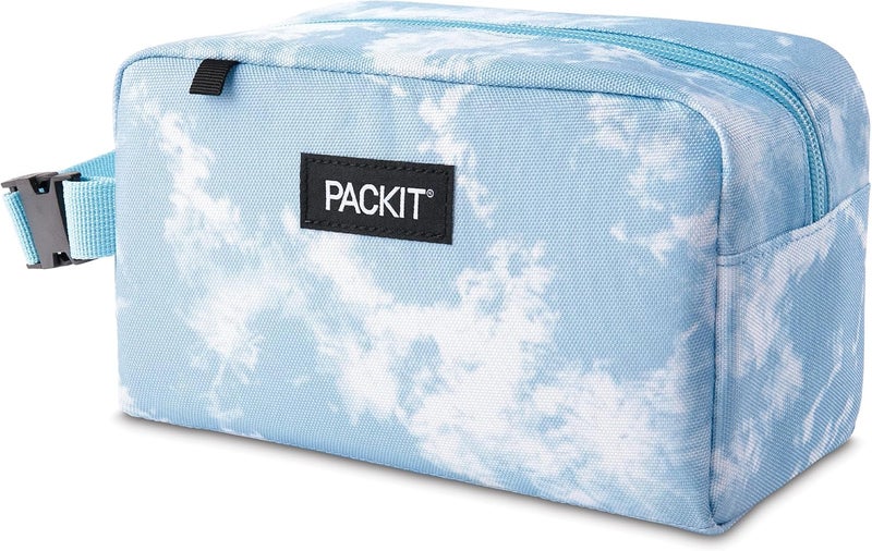 PackIt Freezable Snack Box  Blue Sky  Built with ECOFREEZE Technology  Collapsible  Reusable  Zip Closure with Buckle Handle  Designed For Work Snacks  Fresh Snacks On the Go  Adults  and All Ages - Image 1